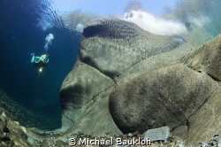 Diving in the Verzasca River by Michael Baukloh 